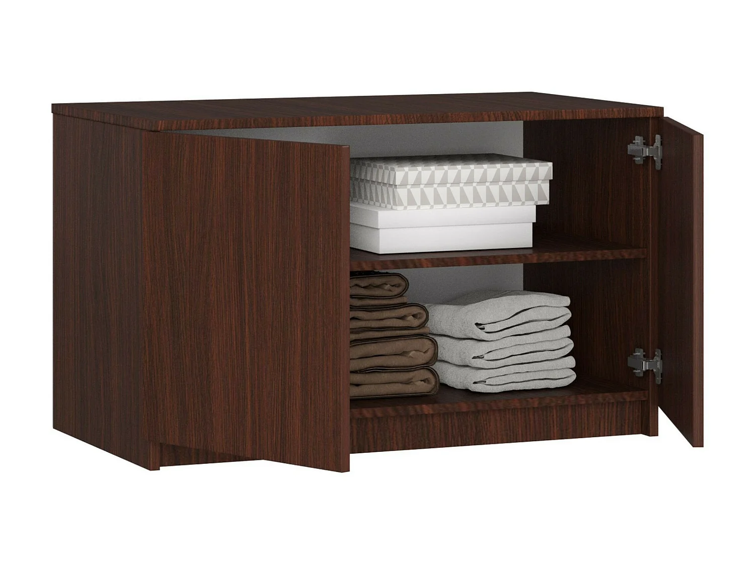 Nadstawka na szafę AKORD S90 Wenge 90 cm 2 drzwi kolor Wenge mat 2 półki 90x51x55 cm