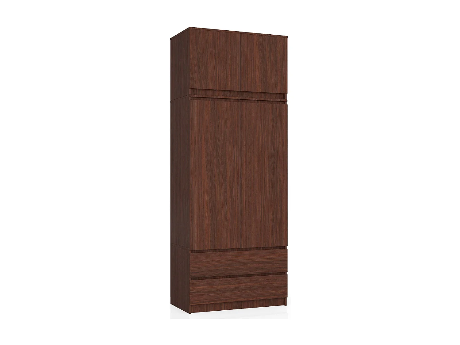 Surmeuble pour armoire AKORD S90 Wengé 90 cm 2 portes façade Wengé 2 étagères 90x51x55 cm