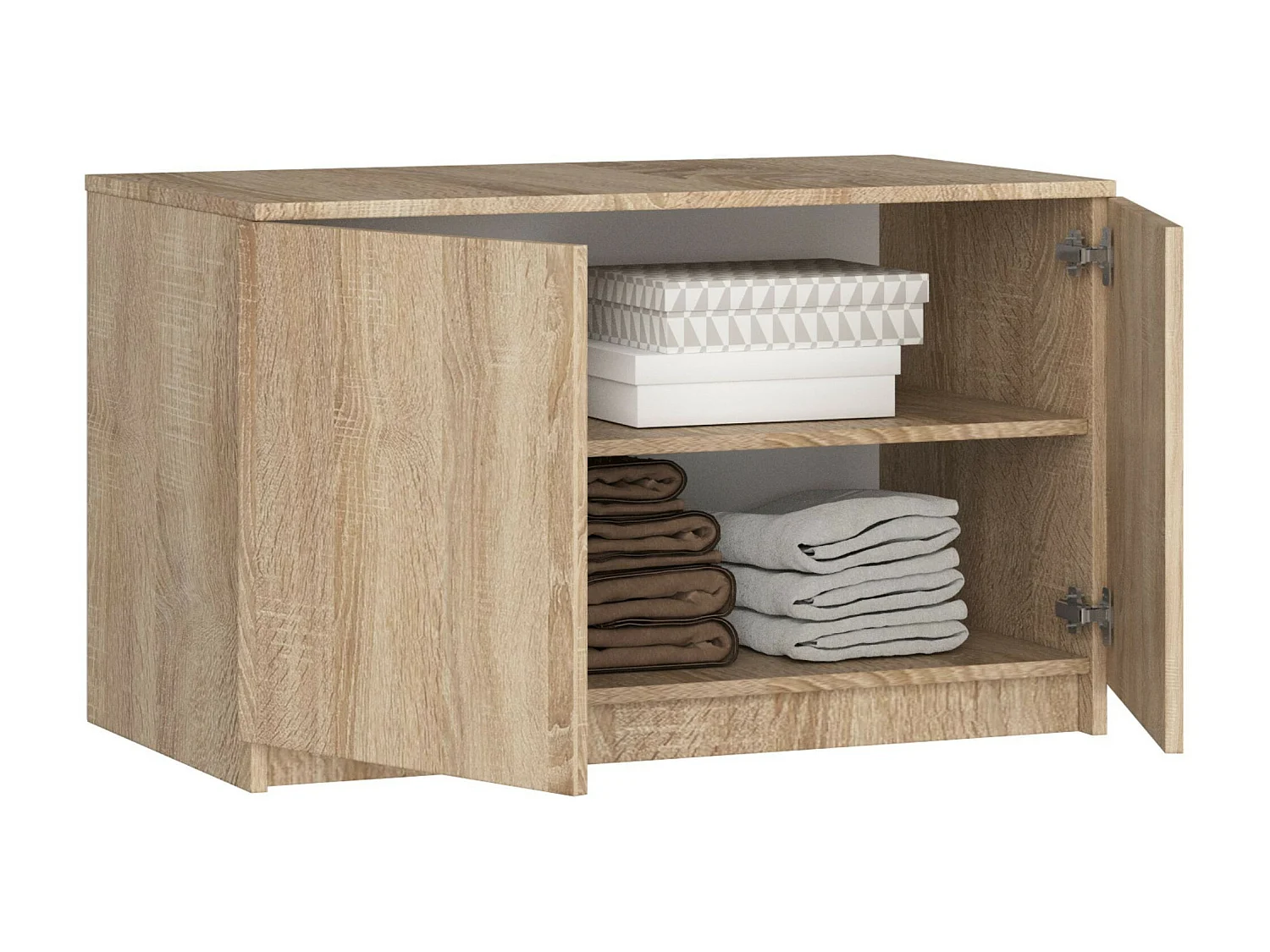 Nadstawka na szafę AKORD S90 Dąb Sonoma 90 cm 2 drzwi kolor Dąb Sonoma mat 2 półki 90x51x55 cm