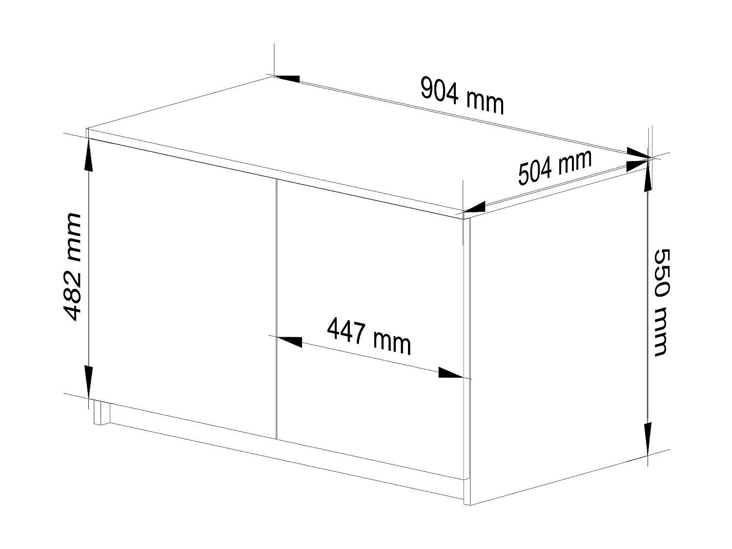 Nadstawka na szafę AKORD S90 Dąb Sonoma 90 cm 2 drzwi kolor Dąb Sonoma mat 2 półki 90x51x55 cm