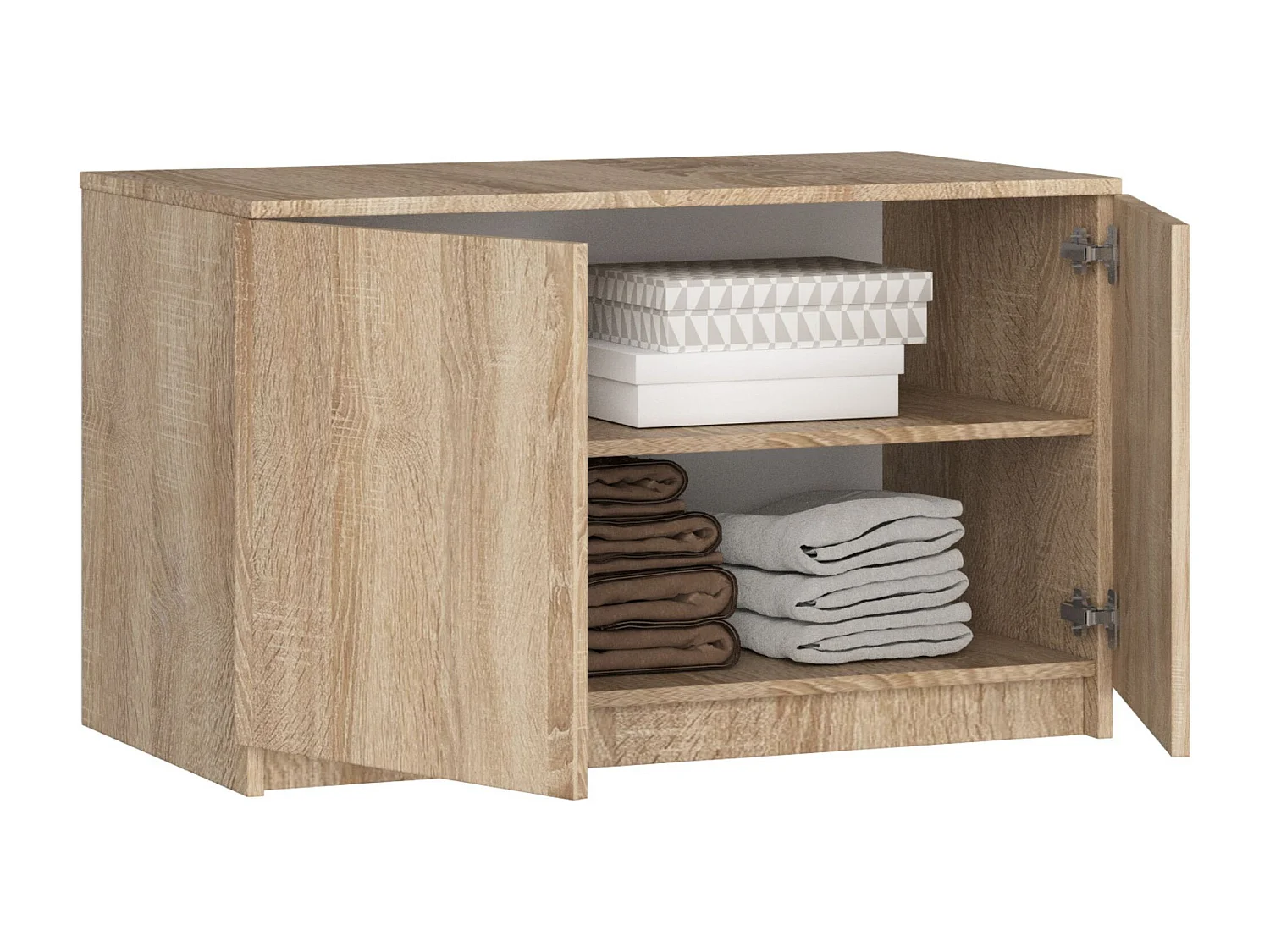 Surmeuble pour armoire AKORD S90 Chêne Sonoma 90 cm 2 portes façade Chêne Sonoma 2 étagères 90x51x55 cm