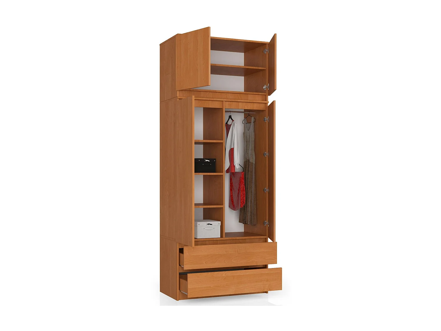 Surmeuble pour armoire AKORD S90 Aulne 90 cm 2 portes façade Aulne 2 étagères 90x51x55 cm