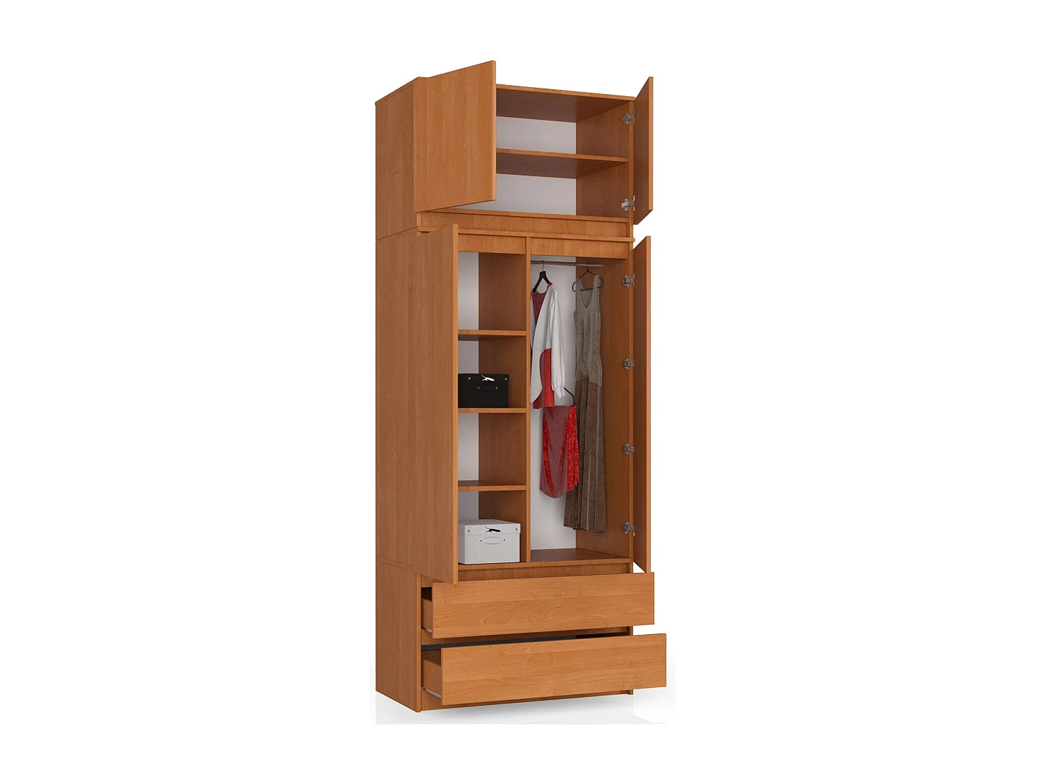 Surmeuble pour armoire AKORD S90 Aulne 90 cm 2 portes façade Aulne 2 étagères 90x51x55 cm