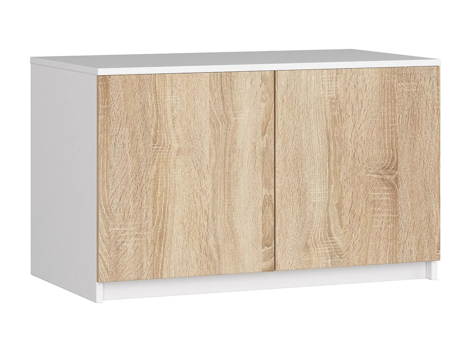 Surmeuble pour armoire AKORD S90 Blanc 90 cm 2 portes façade Chêne Sonoma 2 étagères 90x51x55 cm
