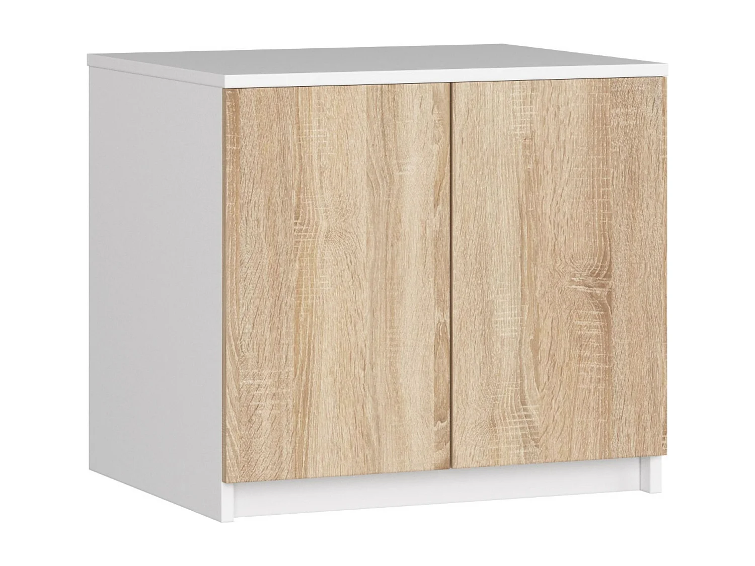 Nadstawka na szafę AKORD S60 Biała 60 cm 2 drzwi kolor Dąb Sonoma mat 2 półki 60x51x55 cm