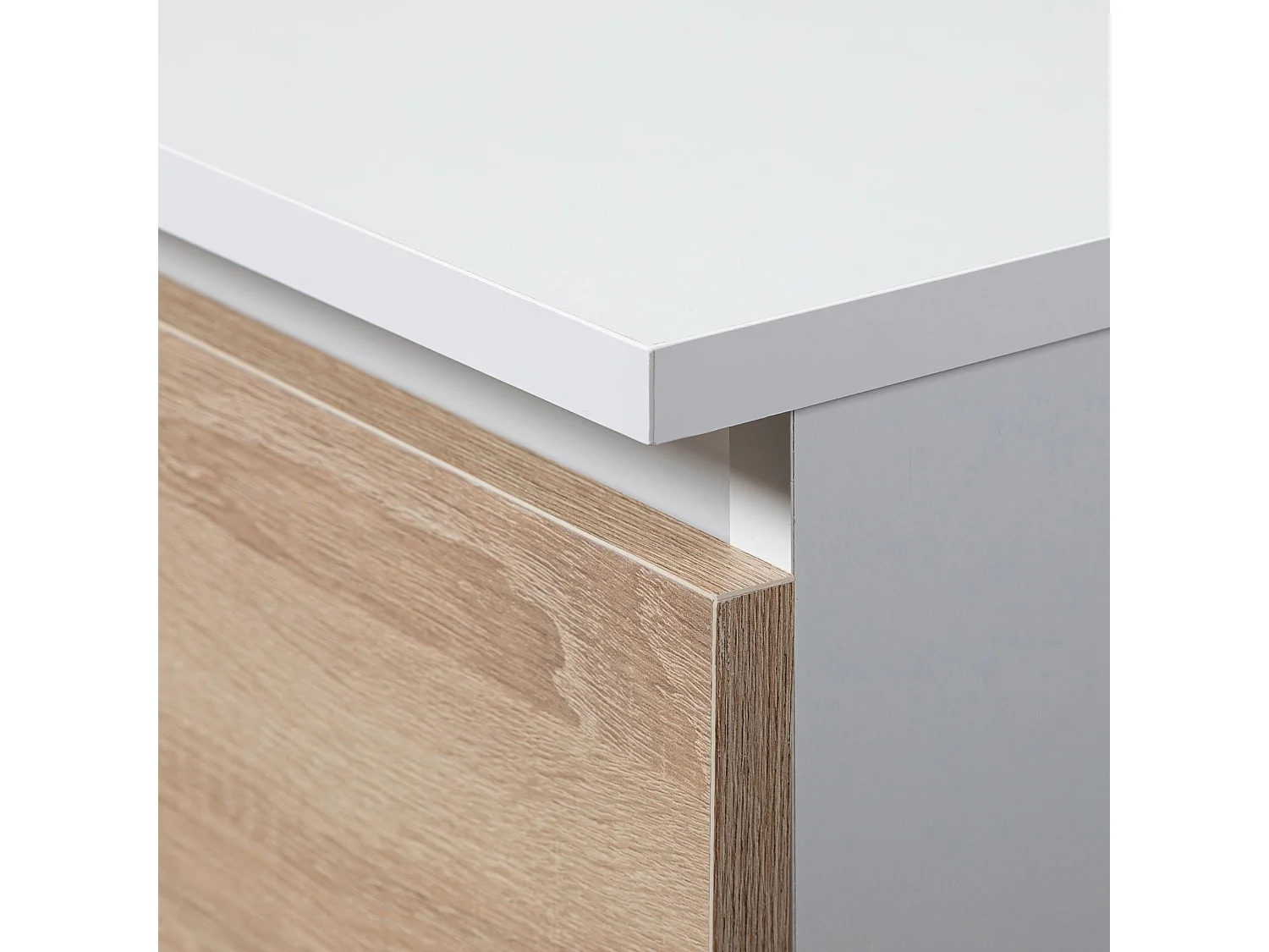 Nadstawka na szafę AKORD S60 Biała 60 cm 2 drzwi kolor Dąb Sonoma mat 2 półki 60x51x55 cm