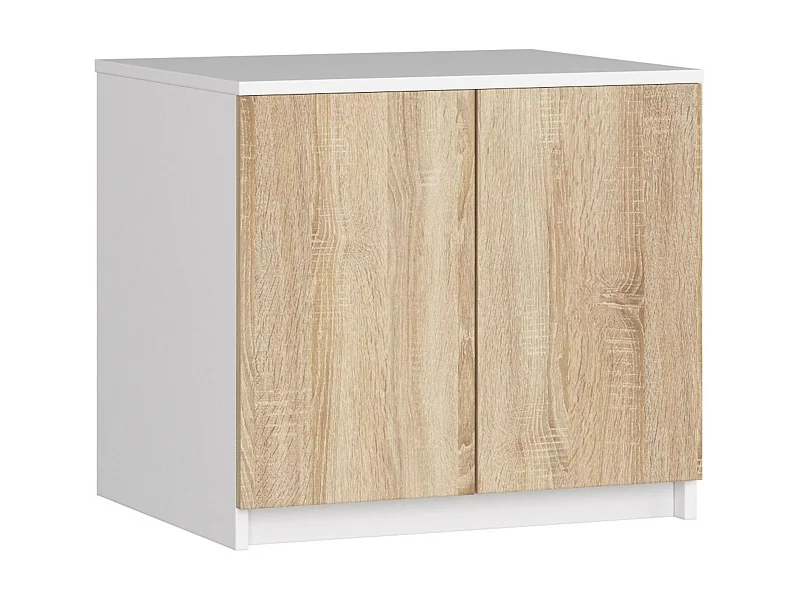 Surmeuble pour armoire AKORD S60 Blanc 60 cm 2 portes façade Chêne Sonoma 2 étagères 60x51x55 cm