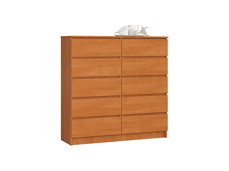 Kommode AKORD K120 Erle 120 cm 10 Schubladen B120 x H121 x T40 cm