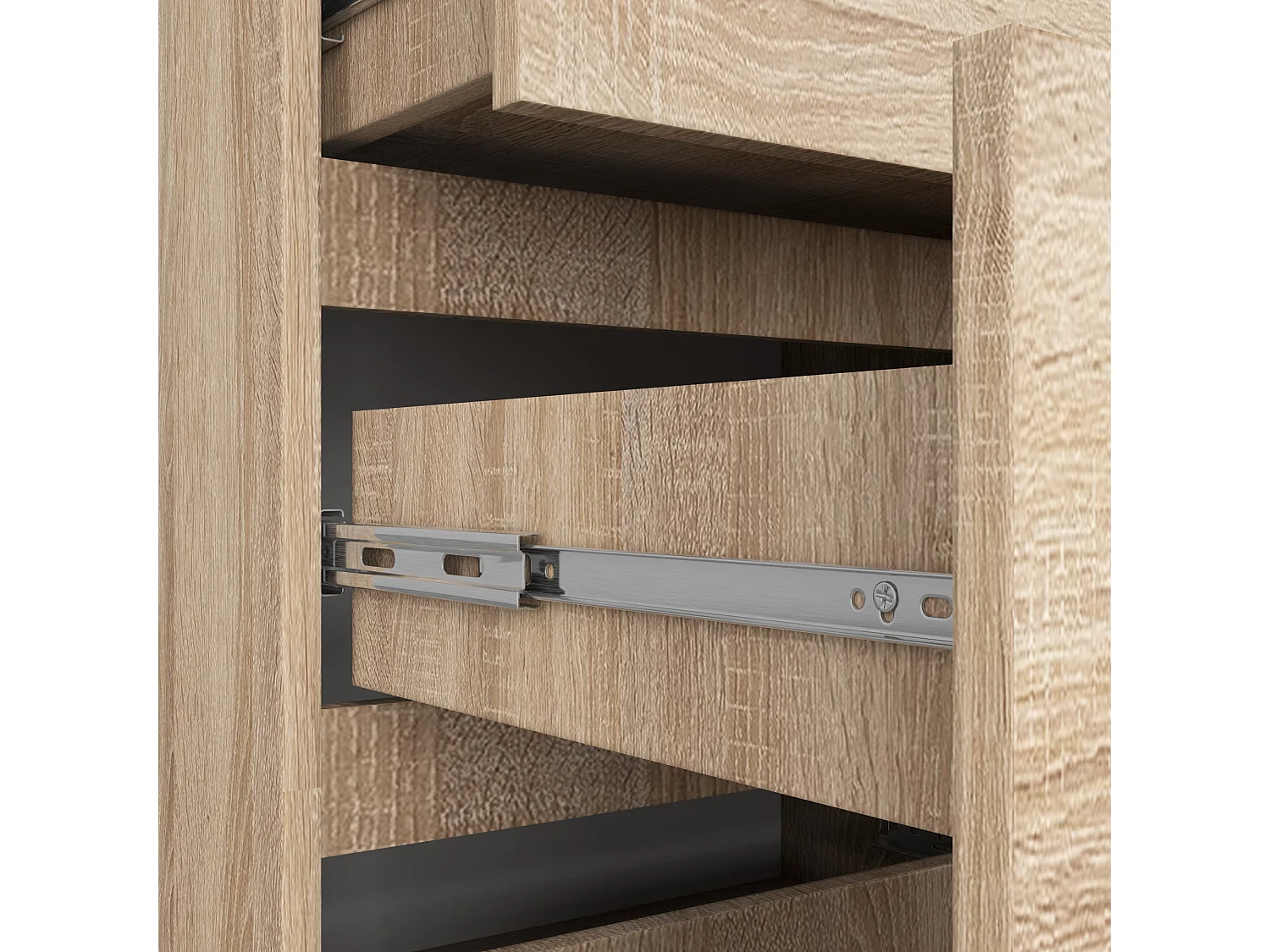 Commode AKORD K120 Chêne Sonoma 120 cm 10 tiroirs façade Chêne Sonoma 120x40x121 cm