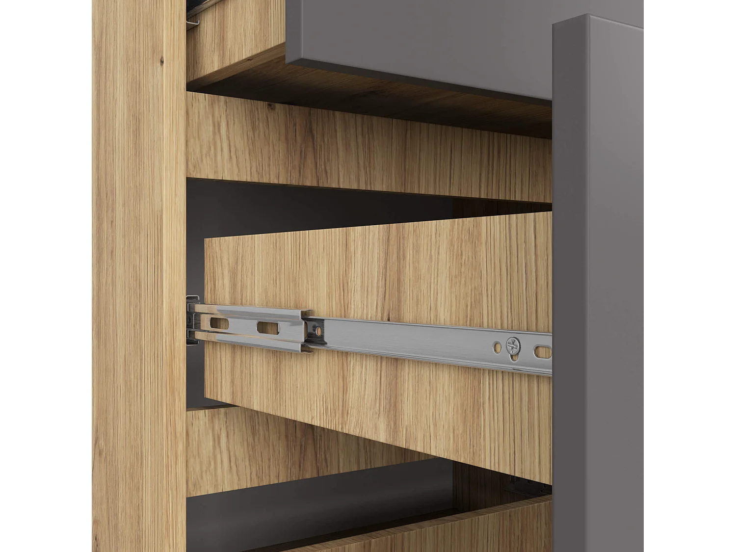 Kommode Met 10 Laden K120 - Artisan Eik/Grijs Mat - Stijlvolle Zelfmontage Meubelen