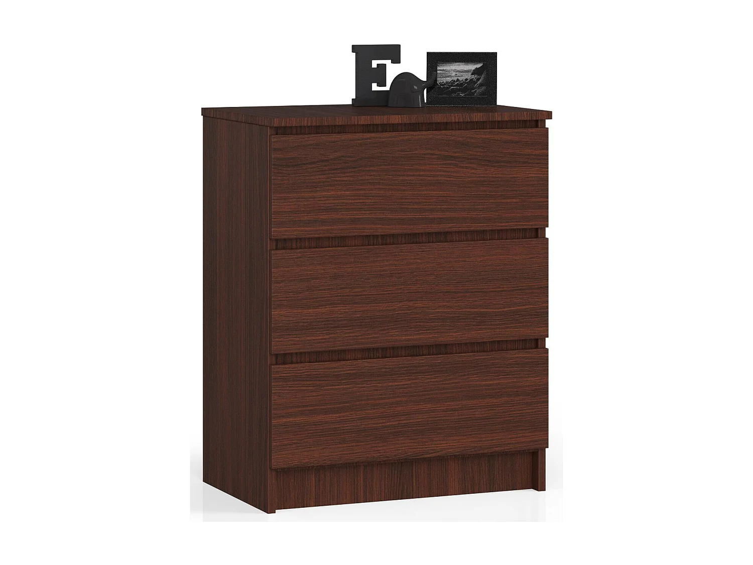 Commode AKORD K60 Wengé 60 cm 3 tiroirs façade Wengé 60x40x77 cm