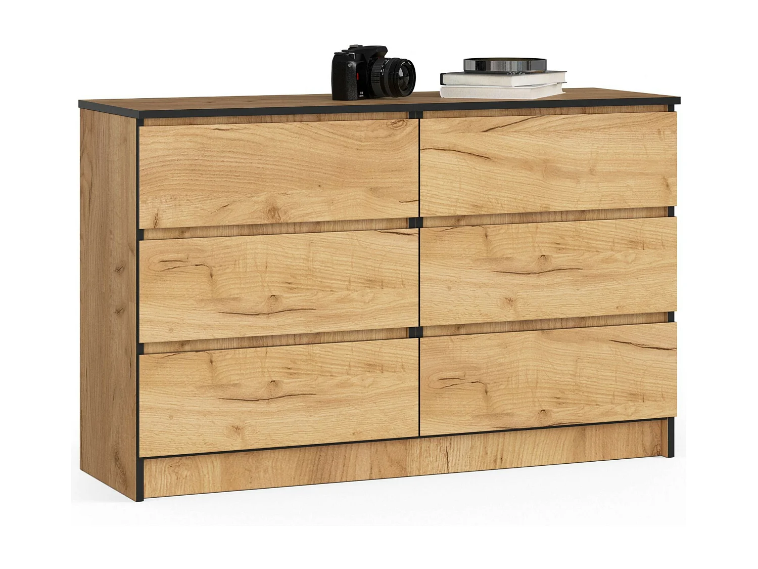 Cassettiera AKORD K120 Quercia Craft 120 cm 6 cassetti 120x40x77 cm