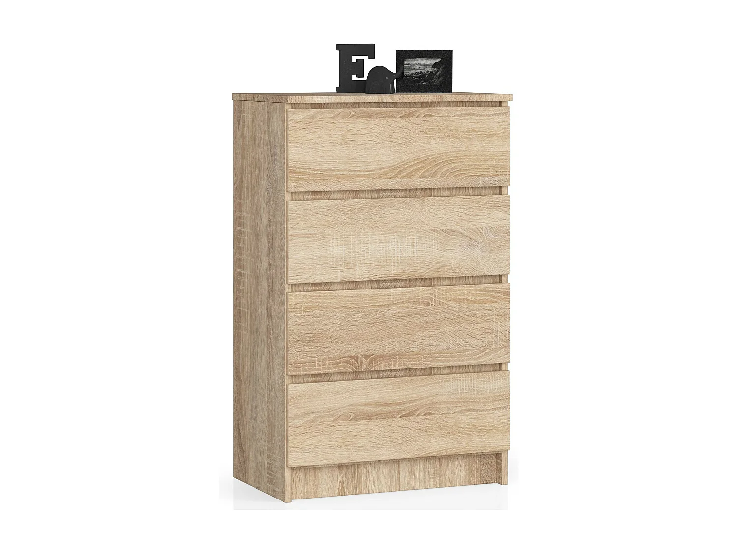 Sonoma Eiken Lade Kast - 60 cm Breedte, 4 Lades, Mat Afwerking