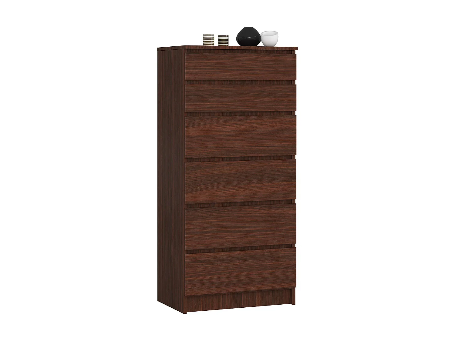Commode AKORD K60 Wengé 60 cm 6 tiroirs façade Wengé 60x40x130 cm