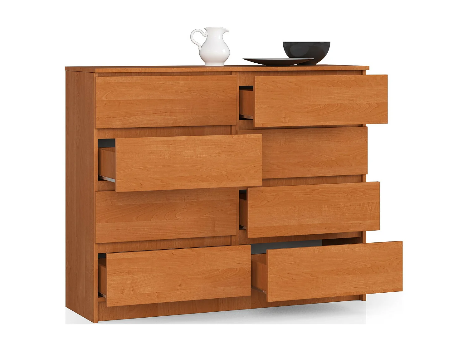 Cassettiera AKORD K120 Ontano 120 cm 8 cassetti 120x40x99 cm