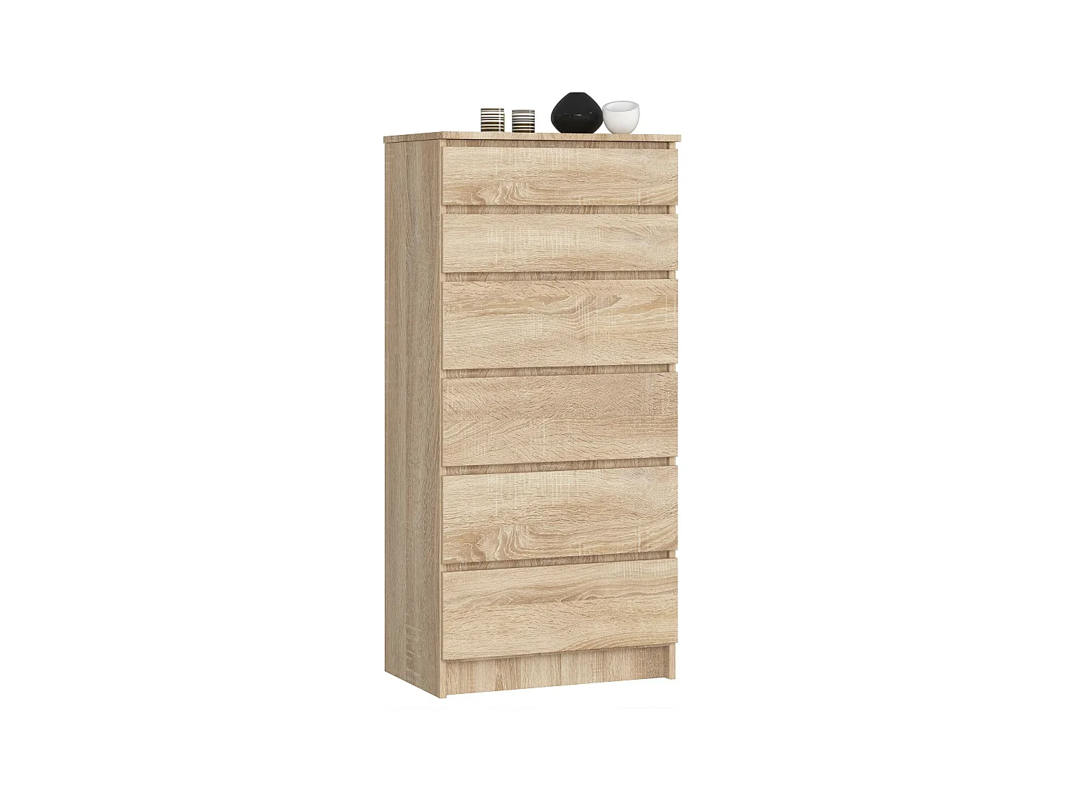 Commode AKORD K60 Chêne Sonoma 60 cm 6 tiroirs façade Chêne Sonoma 60x40x130 cm