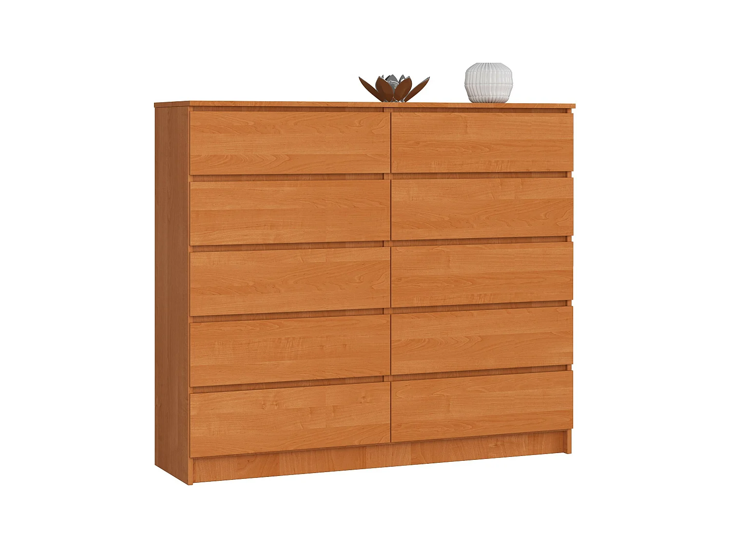 Commode AKORD K140 Aulne 138 cm 10 tiroirs façade Aulne 138x40x121 cm