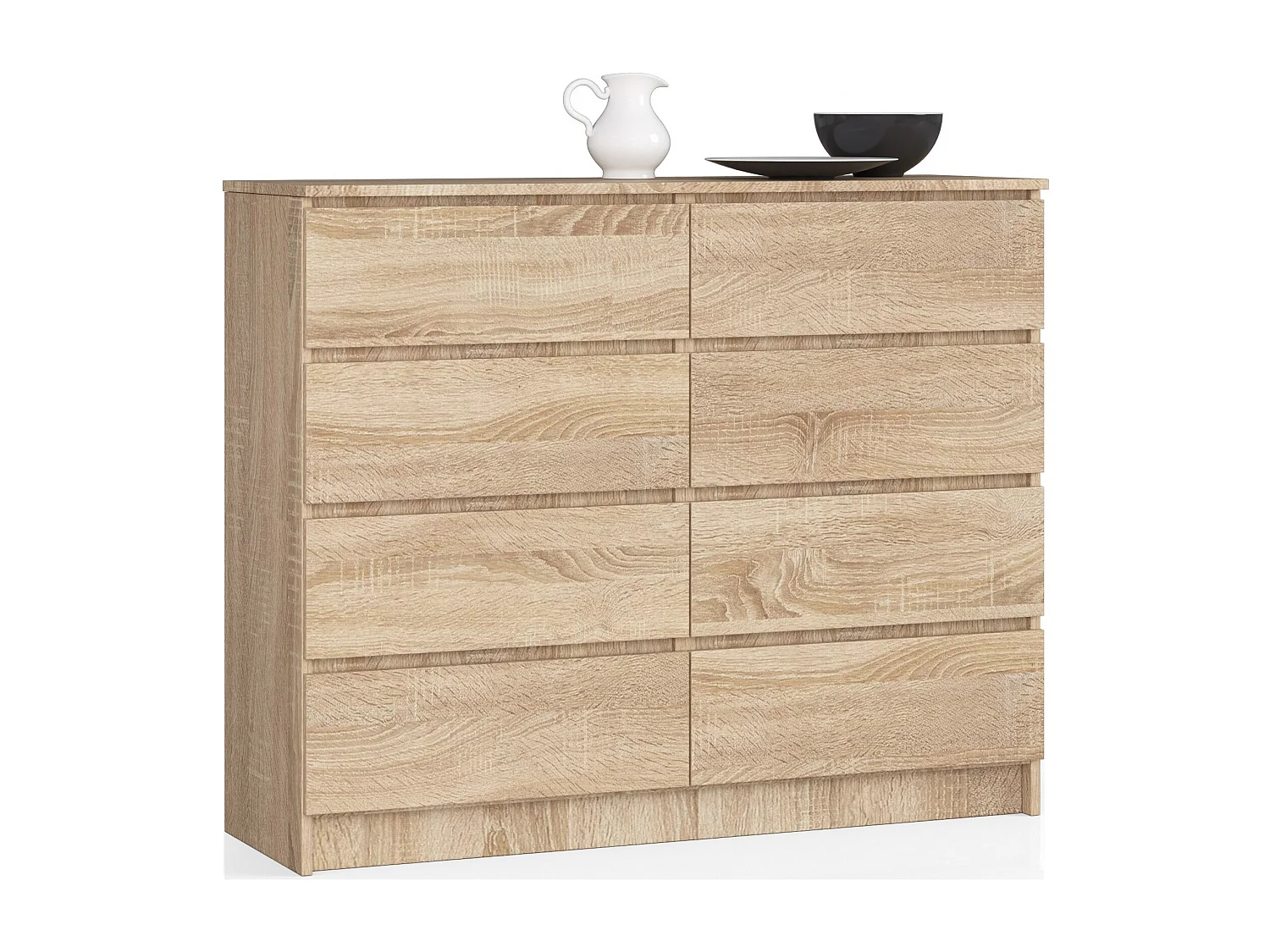 Cassettiera AKORD K120 Sonoma Quercia 120 cm 8 cassetti 120x40x99 cm