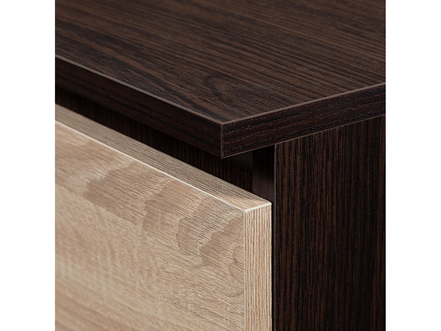 Commode AKORD K60 Wengé 60 cm 3 tiroirs façade Chêne Sonoma 60x40x77 cm