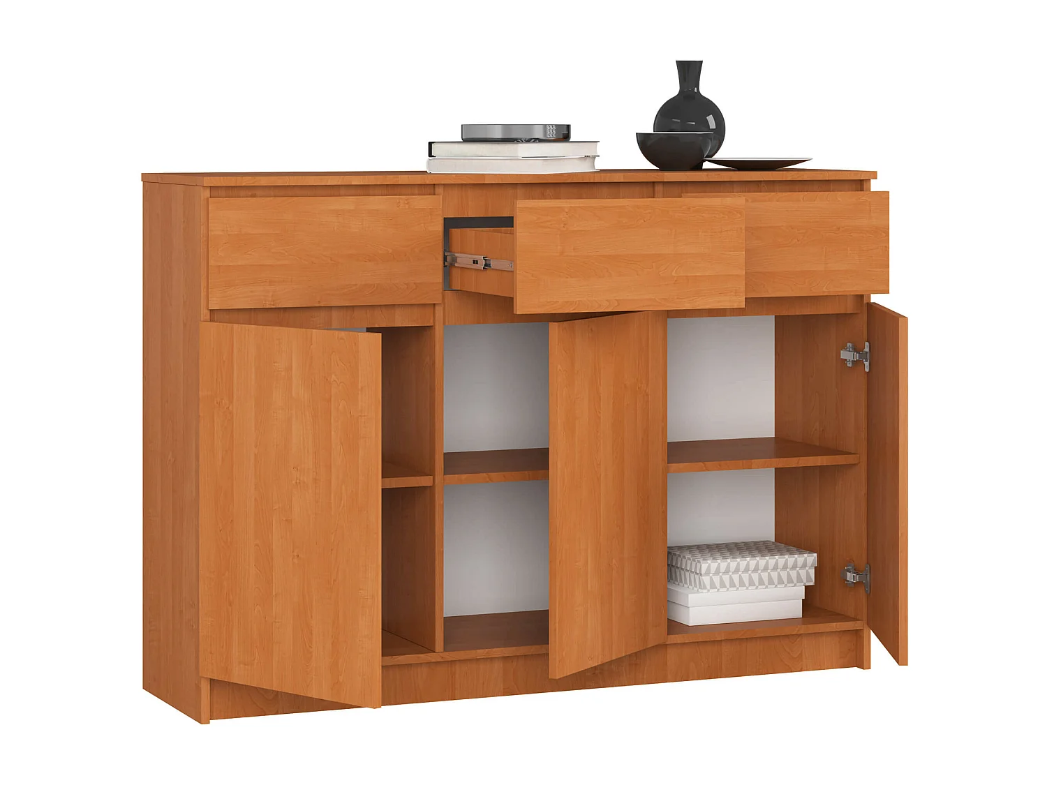 Cassettiera AKORD K140 Ontano 138 cm 3 ante 3 cassetti 138x40x99 cm