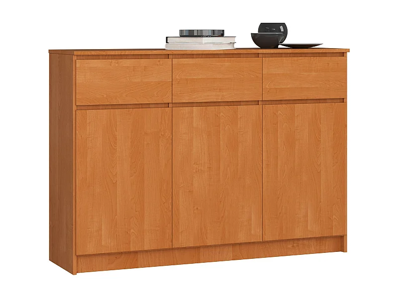 Cassettiera AKORD K140 Ontano 138 cm 3 ante 3 cassetti 138x40x99 cm