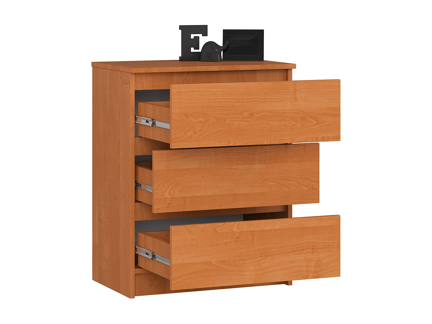 Commode AKORD K60 Aulne 60 cm 3 tiroirs façade Aulne 60x40x77 cm