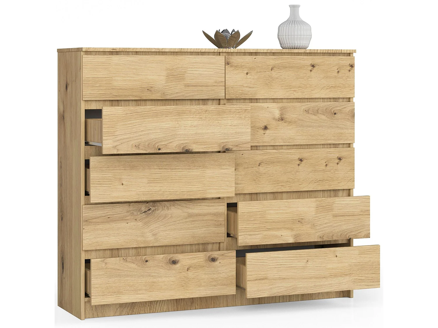 Ladekast K140 met 10 Lades / AKORD Furniture Factory / Artisan Eik / 138 x 121 x 40 cm