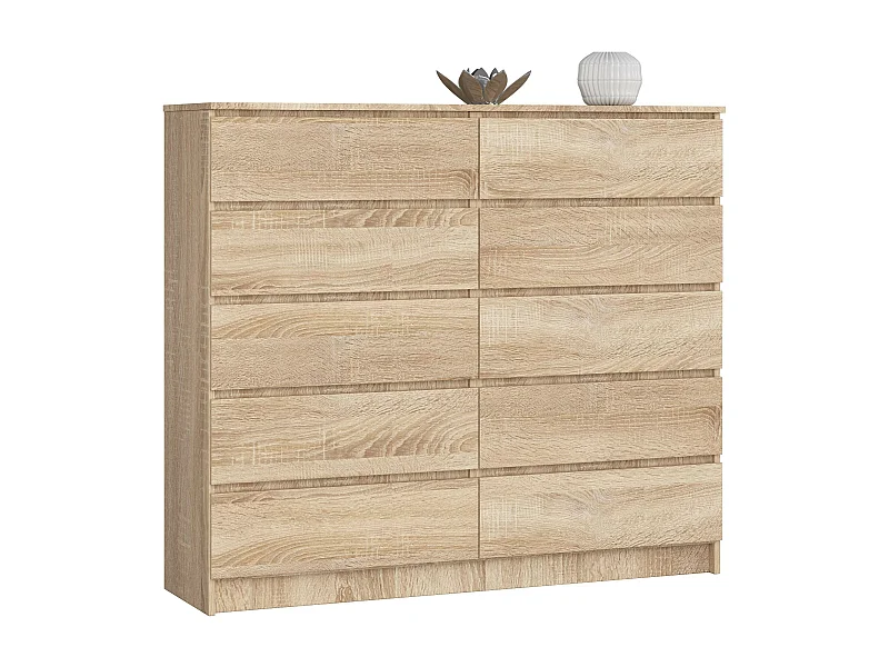 Cassettiera AKORD K140 Sonoma Quercia 138 cm 10 cassetti 138x40x121 cm