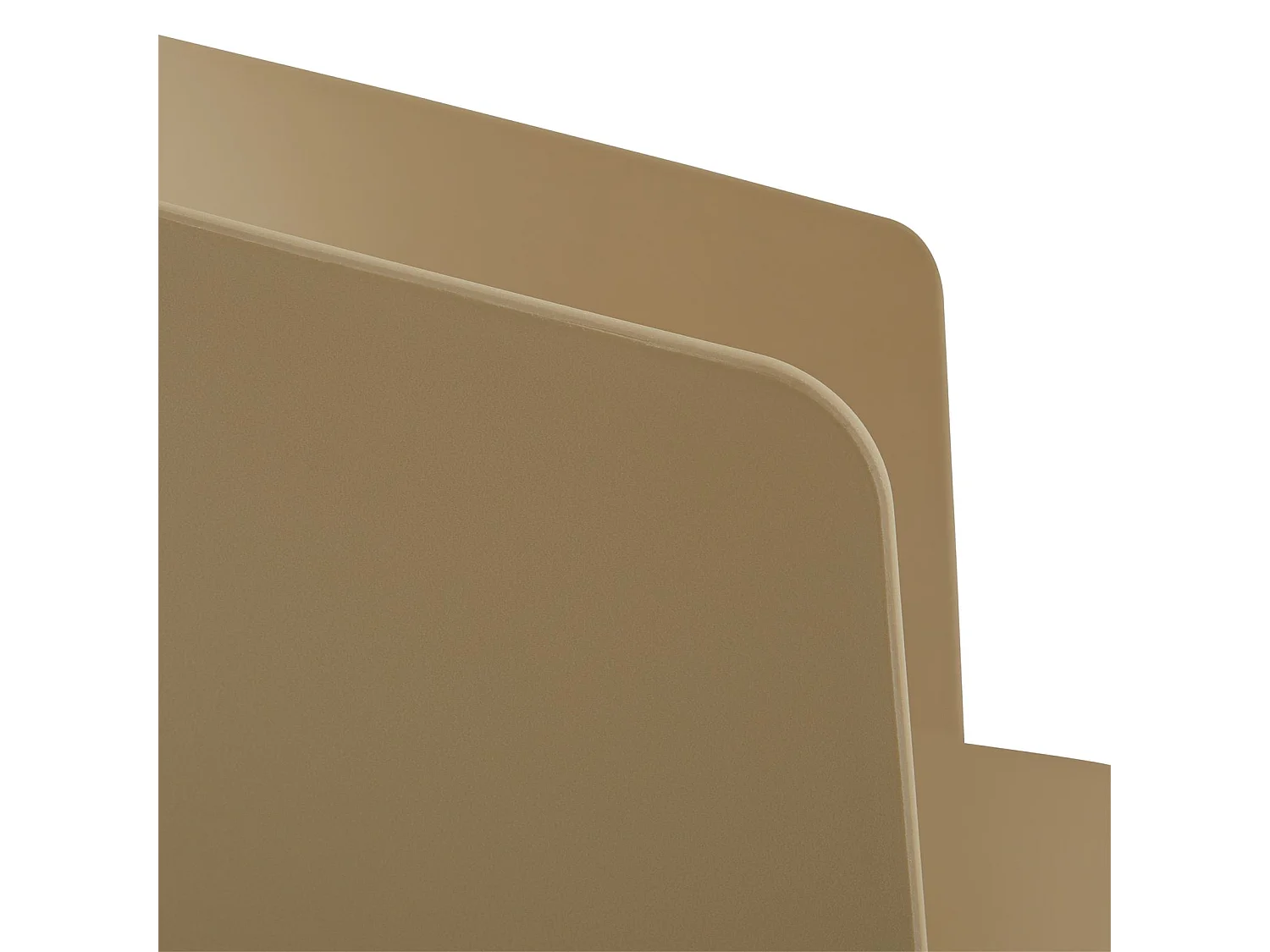 Lot de 4 chaises de jardin NIVEL fauteuil d'extérieur en plastique beige résistant aux UV et pieds en métal noir