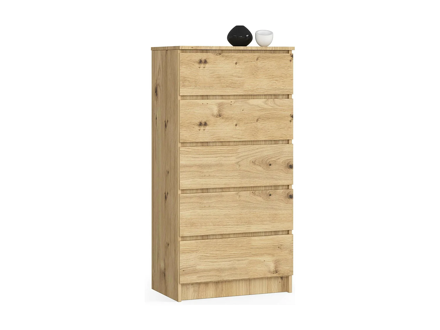 KOMMODE K60 DUBBEL ARTISAN MET 5 LADEN - HOUTLOOK MEUBELSTUK VOOR STIJLVOLLE INTERIEURS