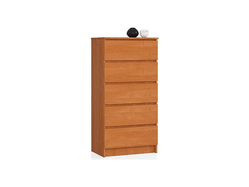 Kommode AKORD K60 Erle 60 cm 5 Schubladen B60 x H121 x T40 cm