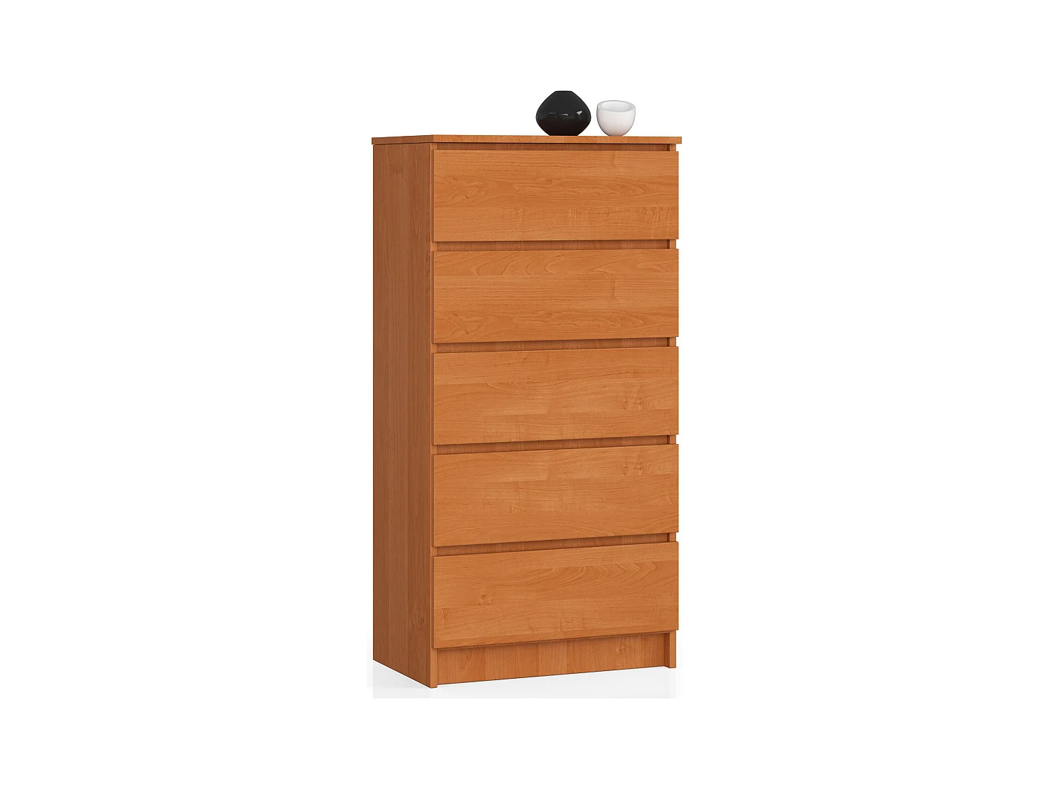 Commode AKORD K60 Aulne 60 cm 5 tiroirs façade Aulne 60x40x121 cm