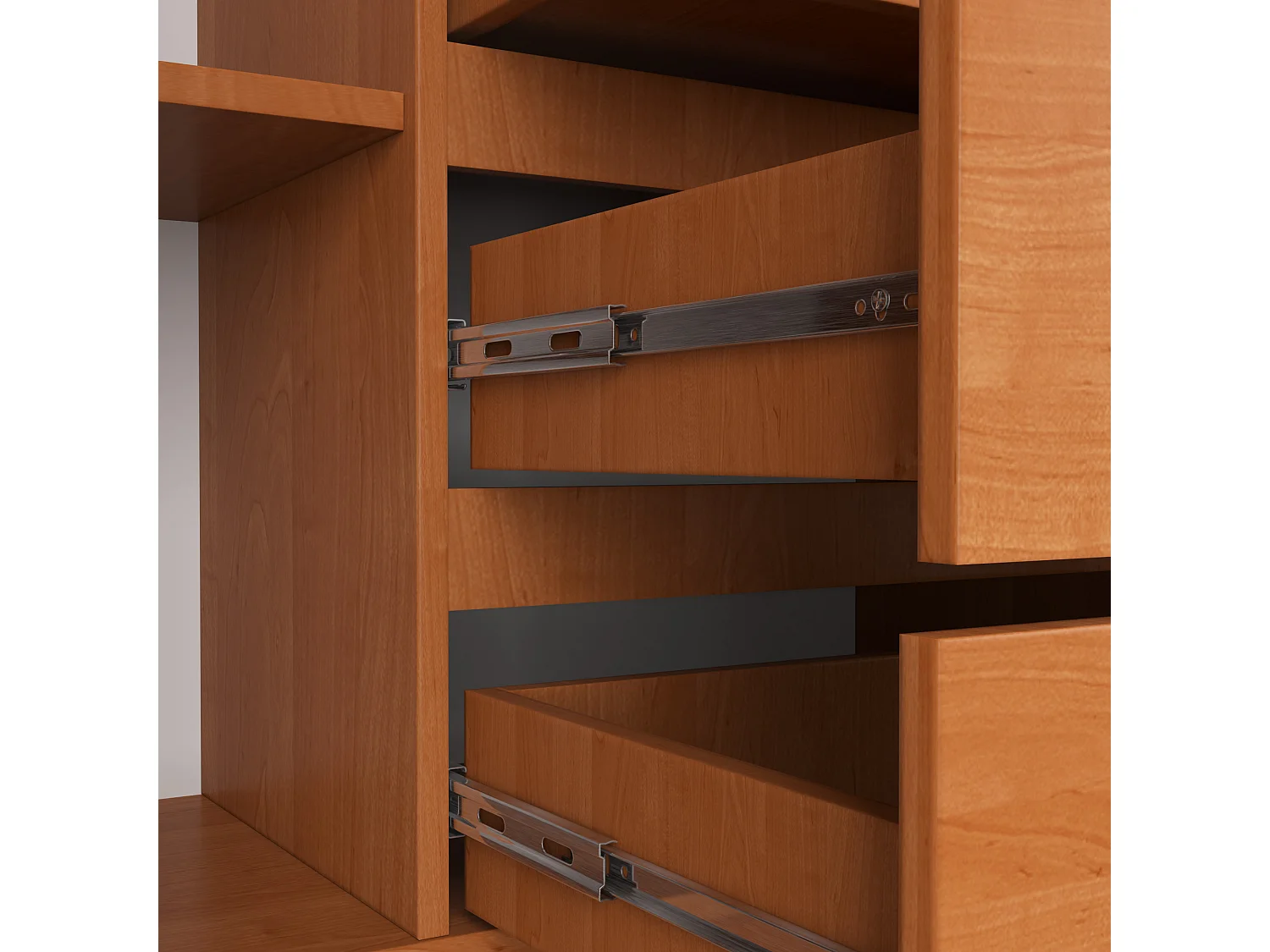 Kommode AKORD K160 Erle 160 cm 2 Türen 4 Schubladen 4 Ebenen B160 x H99 x T40 cm