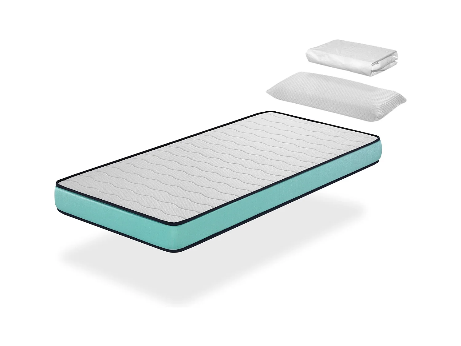 Kit Materasso 80X160 LETTO BAMBINI, Alto 14 CM PROMO CONFORT - Imbottitura Super Soft - Ideale lettino Montessori