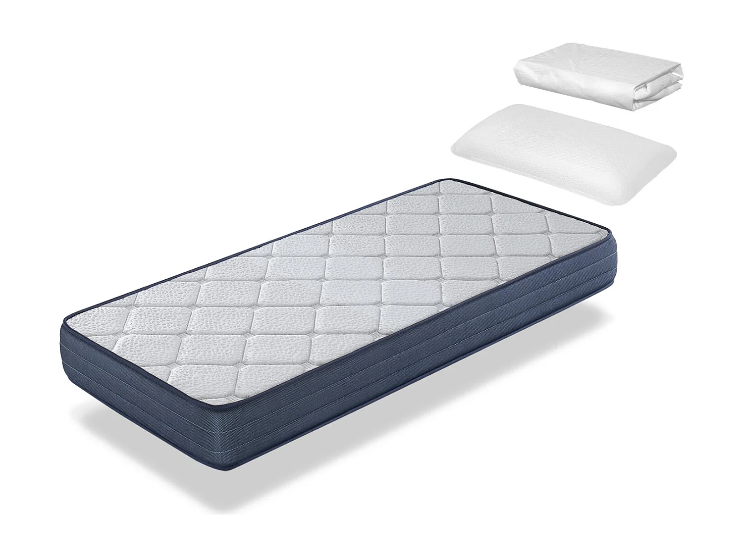 Pack Colchon 90X190 SHAULA 22 CM + 1 Almohada VISCO 90X35 + 1 Protector colchon 90X190 cm