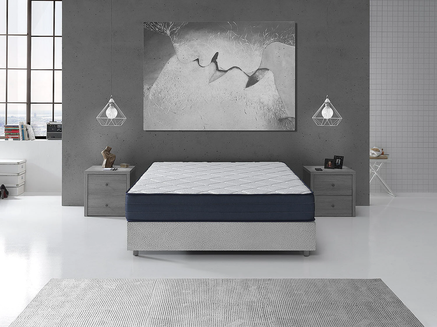 Pack Colchon 90X190 SHAULA 22 CM + 1 Almohada VISCO 90X35 + 1 Protector colchon 90X190 cm