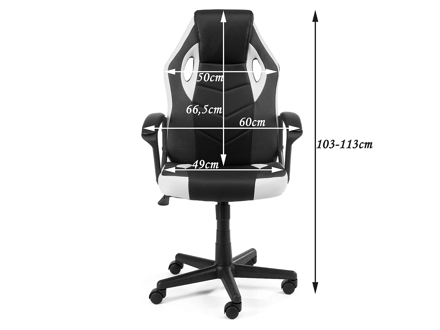 Sedia da gaming FG19 Nero Bianco