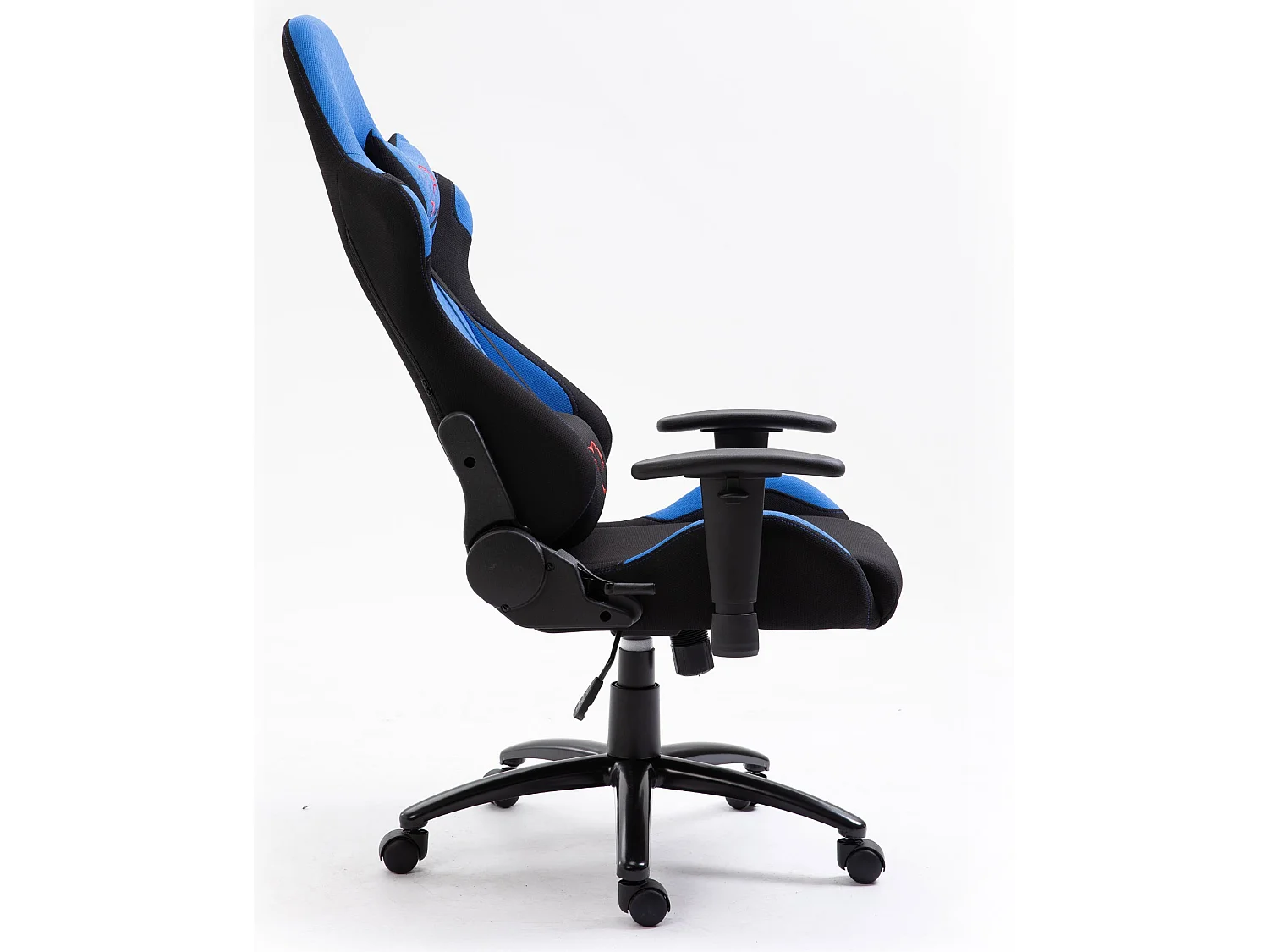 Blauwe Stoffen Gaming Stoel F4G FG38 met Verstelbare Zithoogte en Siliconen-Rubber Wielen