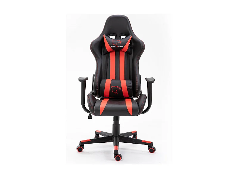 Ergonomische Gamingstoel FG33 - Zwart/Rood, Verstelbaar, Kunstleer
