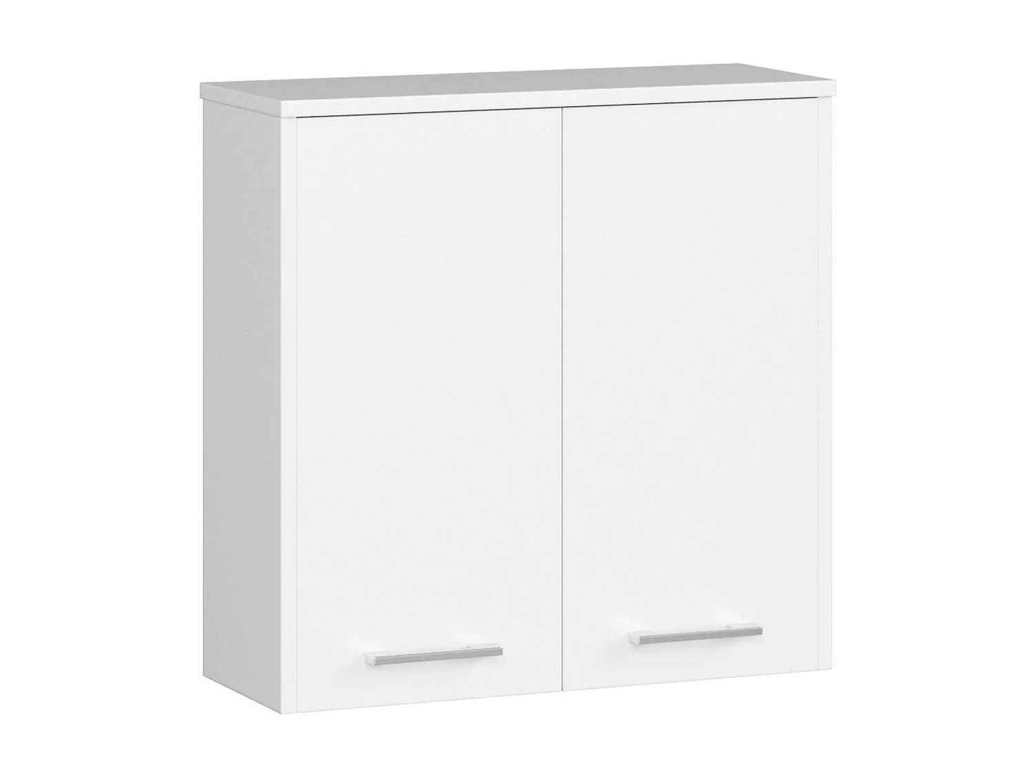 Armoire salle de bains AKORD FIN accr. au mur Blanche 60 cm 2 portes façade Blanche 2 étagères 60x22,5x60 cm