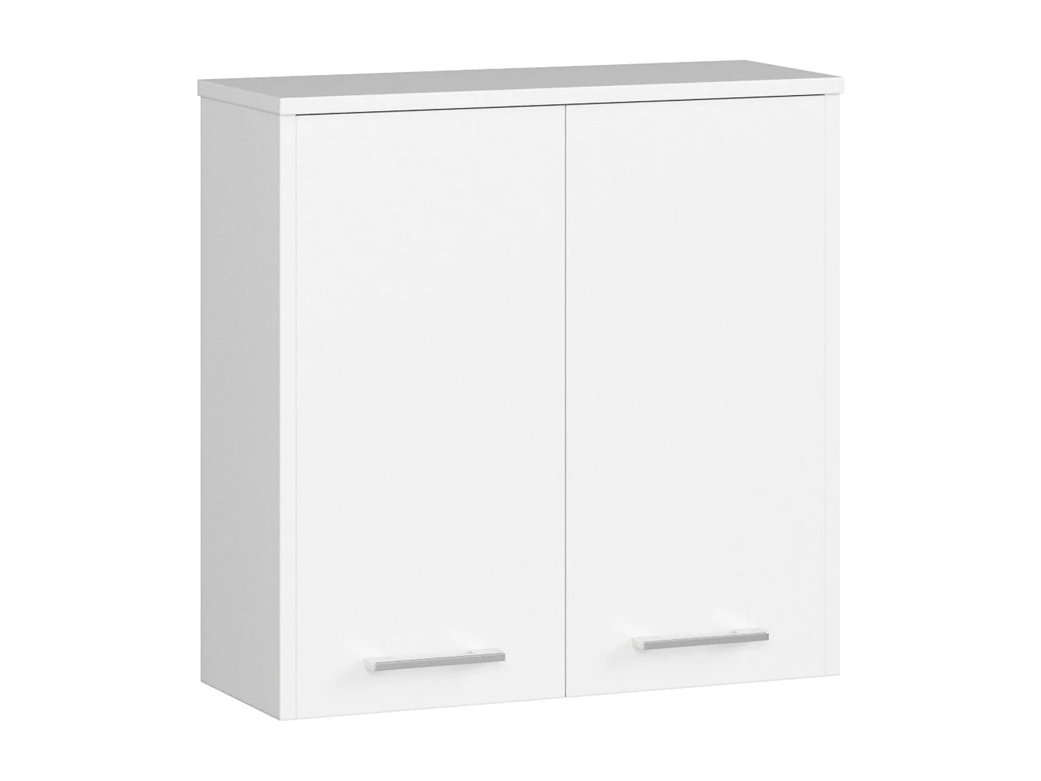 Armoire salle de bains AKORD FIN accr. au mur Blanche 60 cm 2 portes façade Blanche 2 étagères 60x22,5x60 cm