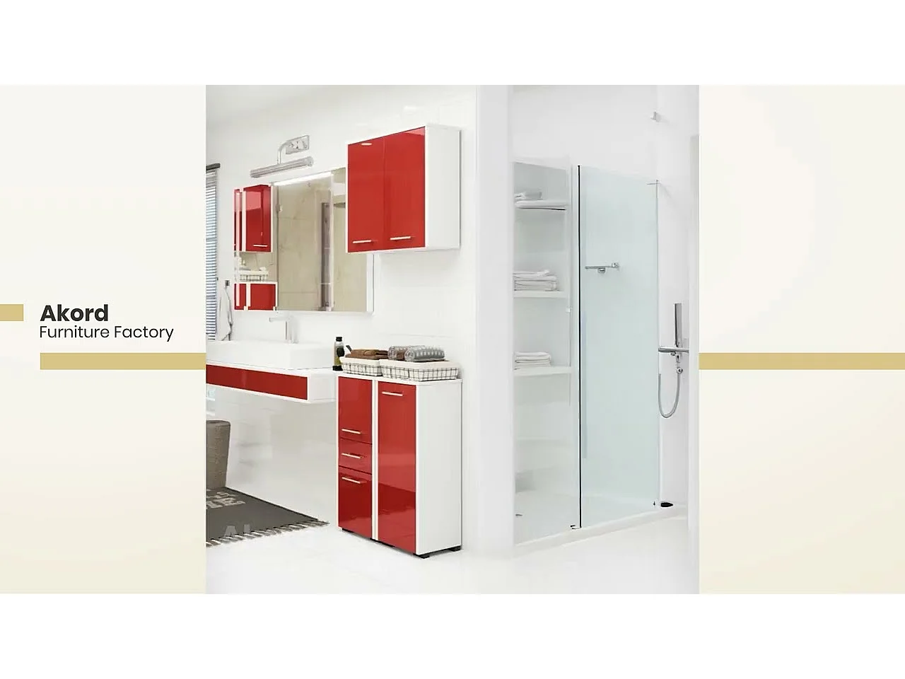 Armoire salle de bains AKORD FIN accr. au mur Blanche 60 cm 2 portes façade Chêne Sonoma 2 étagères 60x22,5x60 cm