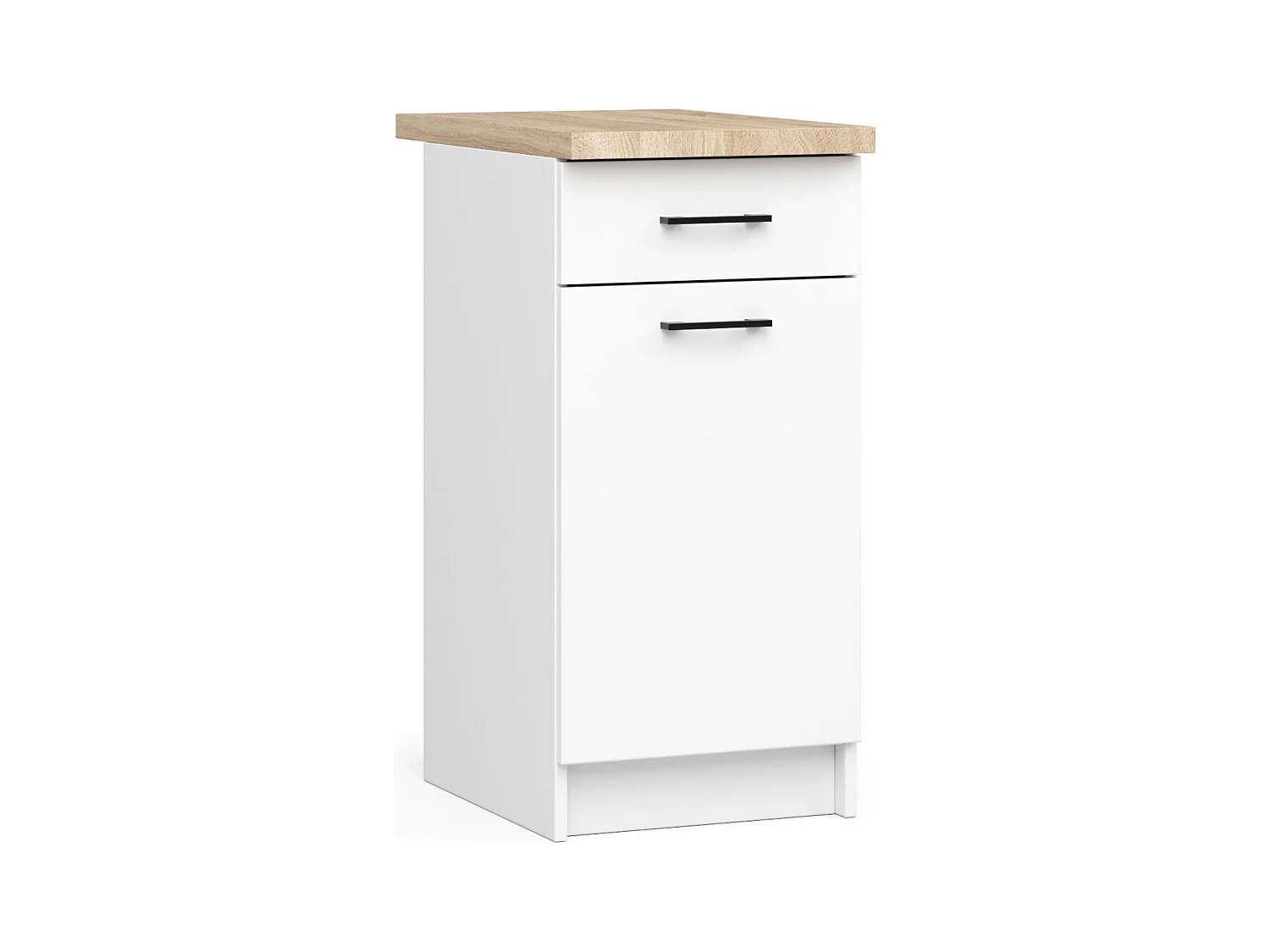 Ensemble De Cuisine AKORD OLIWIA G1 Blanc 180 cm 6 portes 1 tiroir façade Blanche 6 étagères 180x46x174 cm