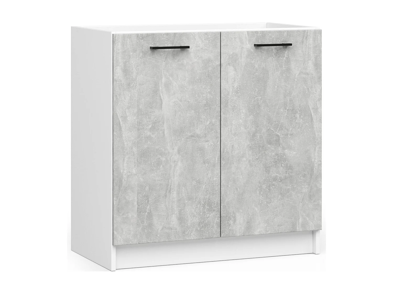 Complete Keuken, Keukenmeubelset OLIWIA G1 met Verkblad 180 cm breed / Keukeneenheid zonder apparatuur / Wit – Beton Grijs / 180 x 174 x 46 cm