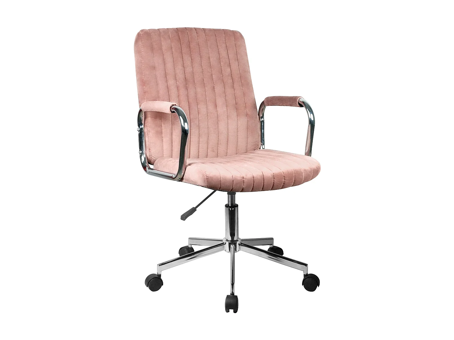 Silla de escritorio y de confidente giratoria con ruedas de terciopelo FD24 Rosa