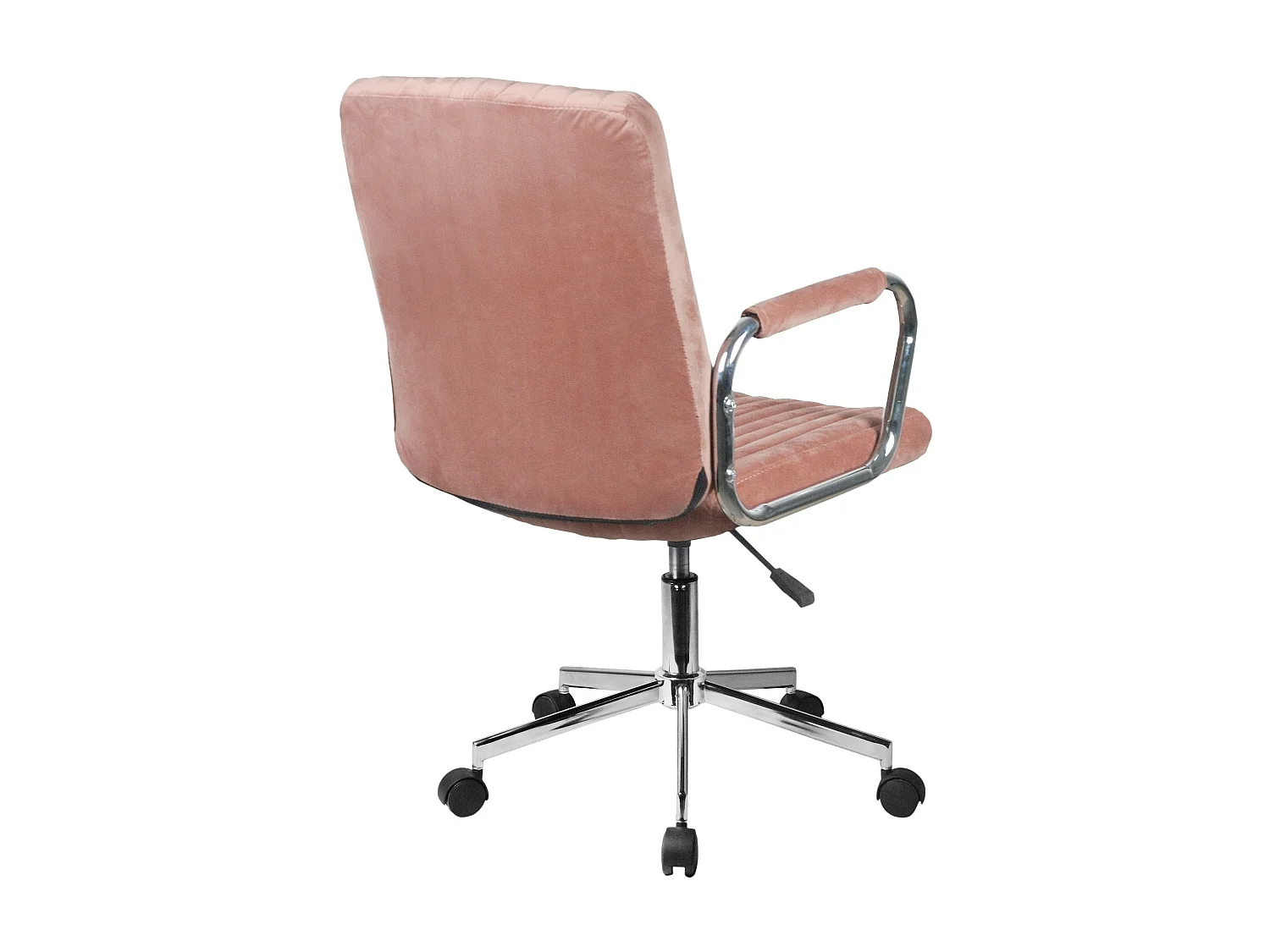 Silla de escritorio y de confidente giratoria con ruedas de terciopelo FD24 Rosa