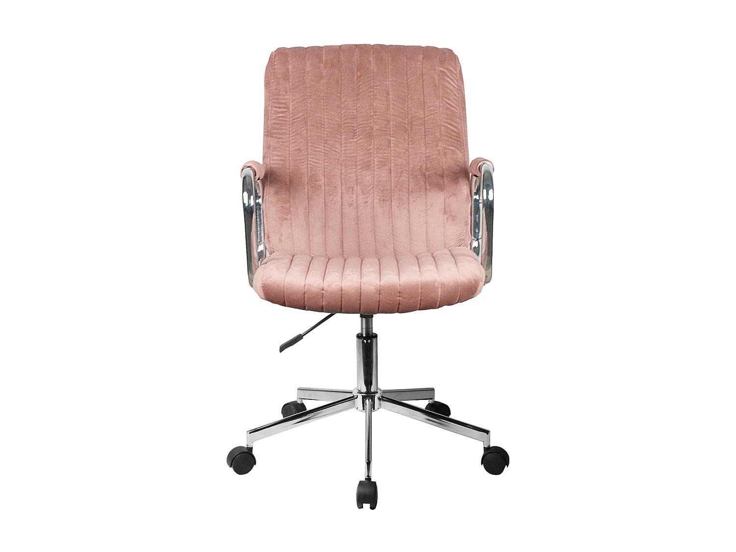Silla de escritorio y de confidente giratoria con ruedas de terciopelo FD24 Rosa