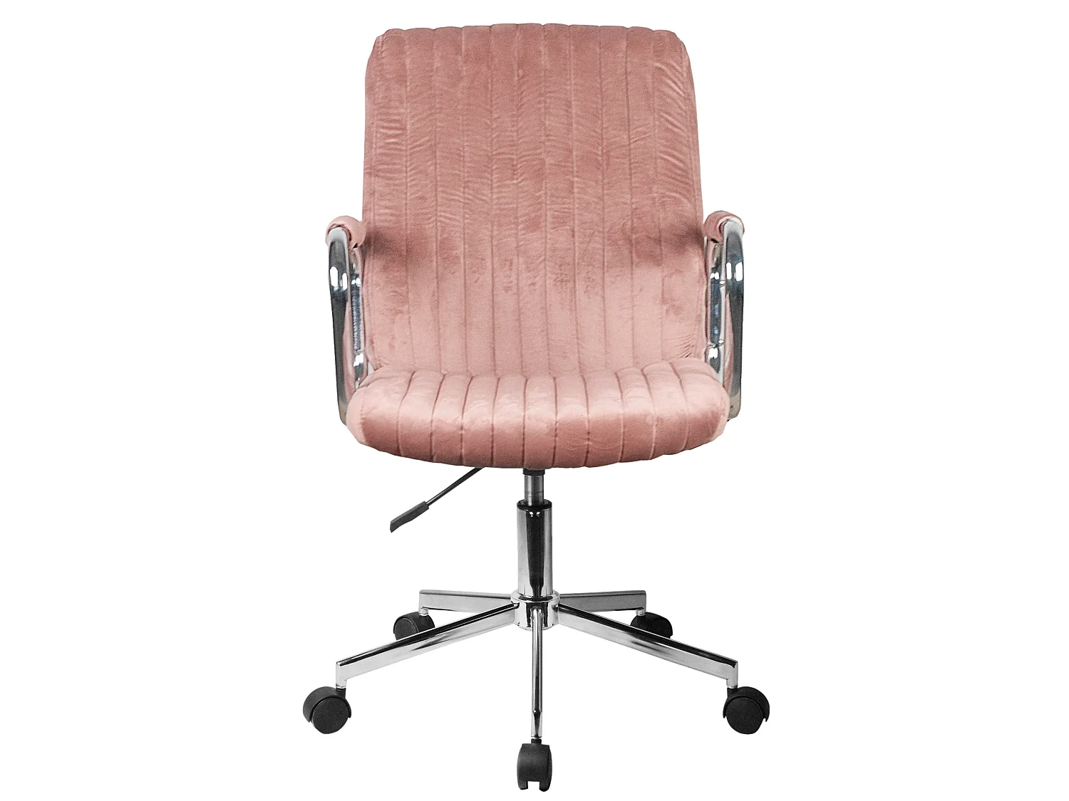 Sedia girevole su ruote in velluto FD24 Rosa