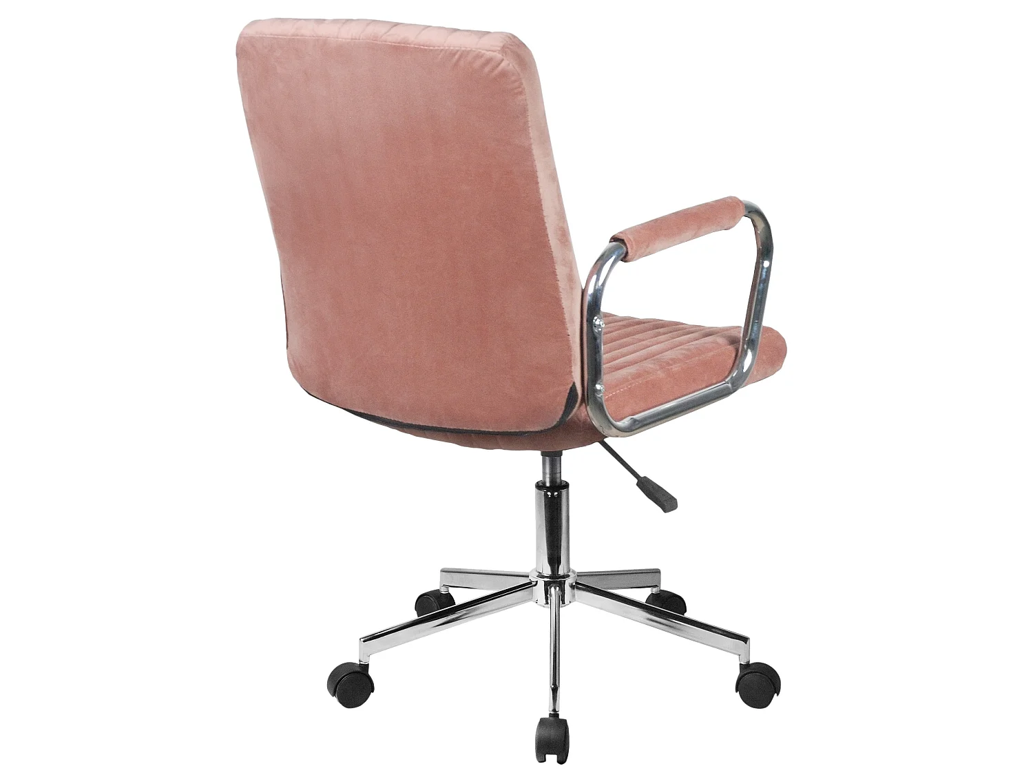 Sedia girevole su ruote in velluto FD24 Rosa