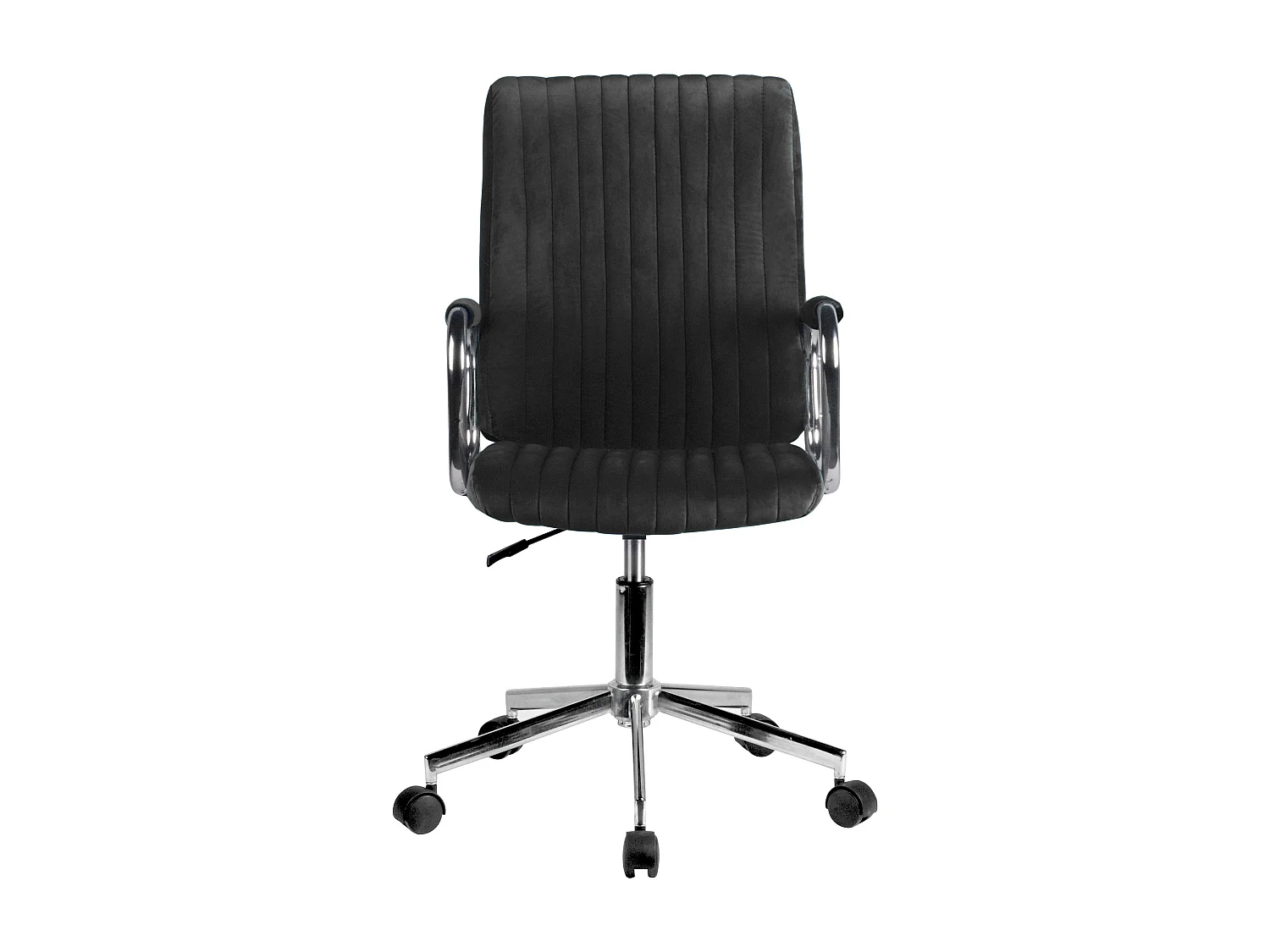 Chaise pivotante à roulettes velour AKORD FD24 Noir